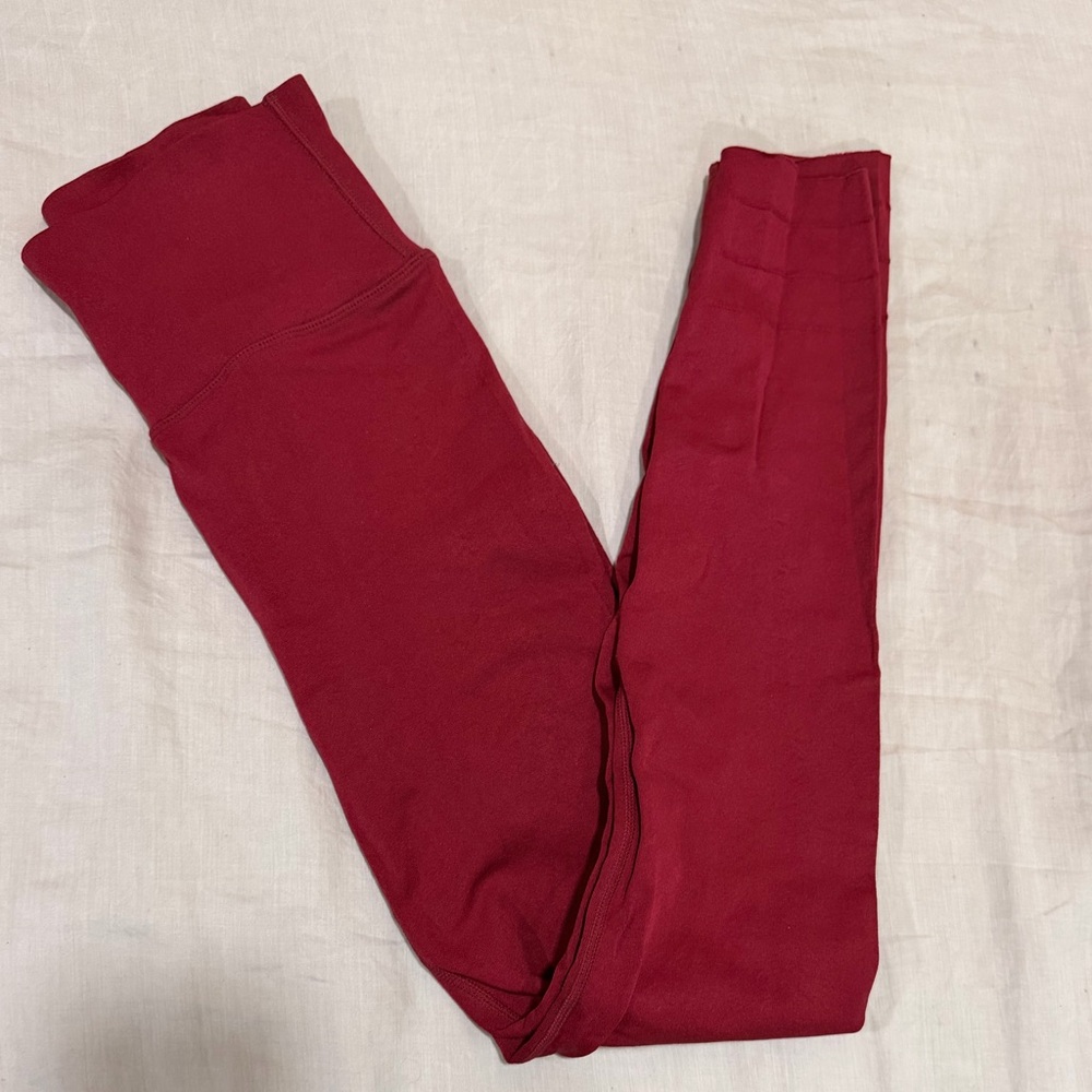 Fabletics SculptKnit Red Leggings, Excellent used condition